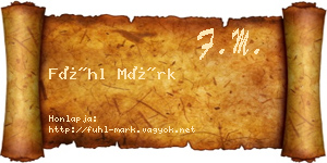 Fühl Márk névjegykártya